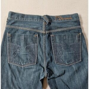 7 Diamonds Cody Jeans Mens 34x35 (tag 33) Straight Button Fly USA Denim